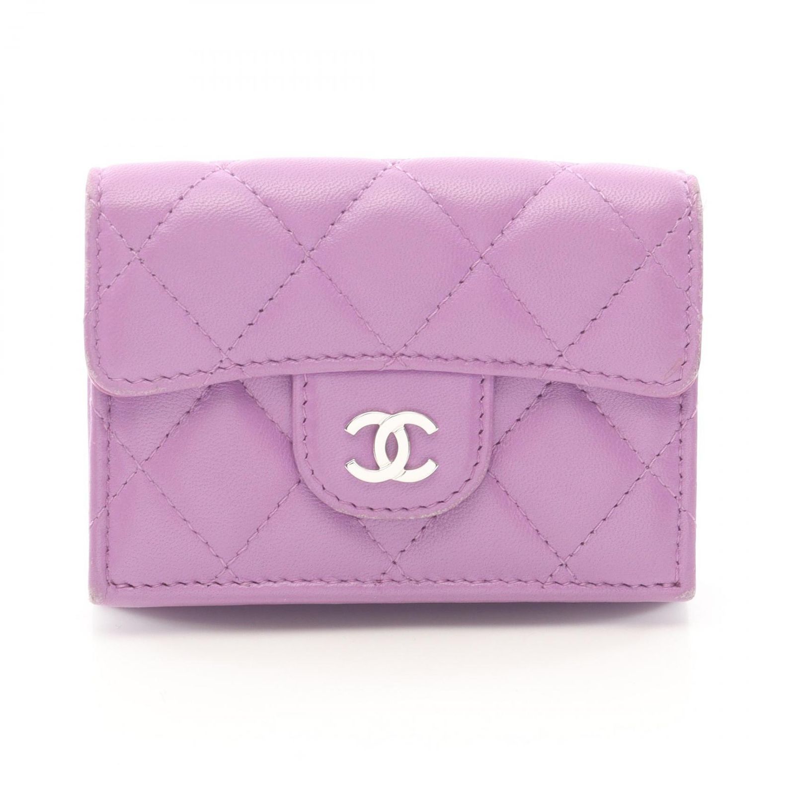 CHANEL シャネル クラシック スモール フラップ ウォレット マトラッセ 三つ折り財布