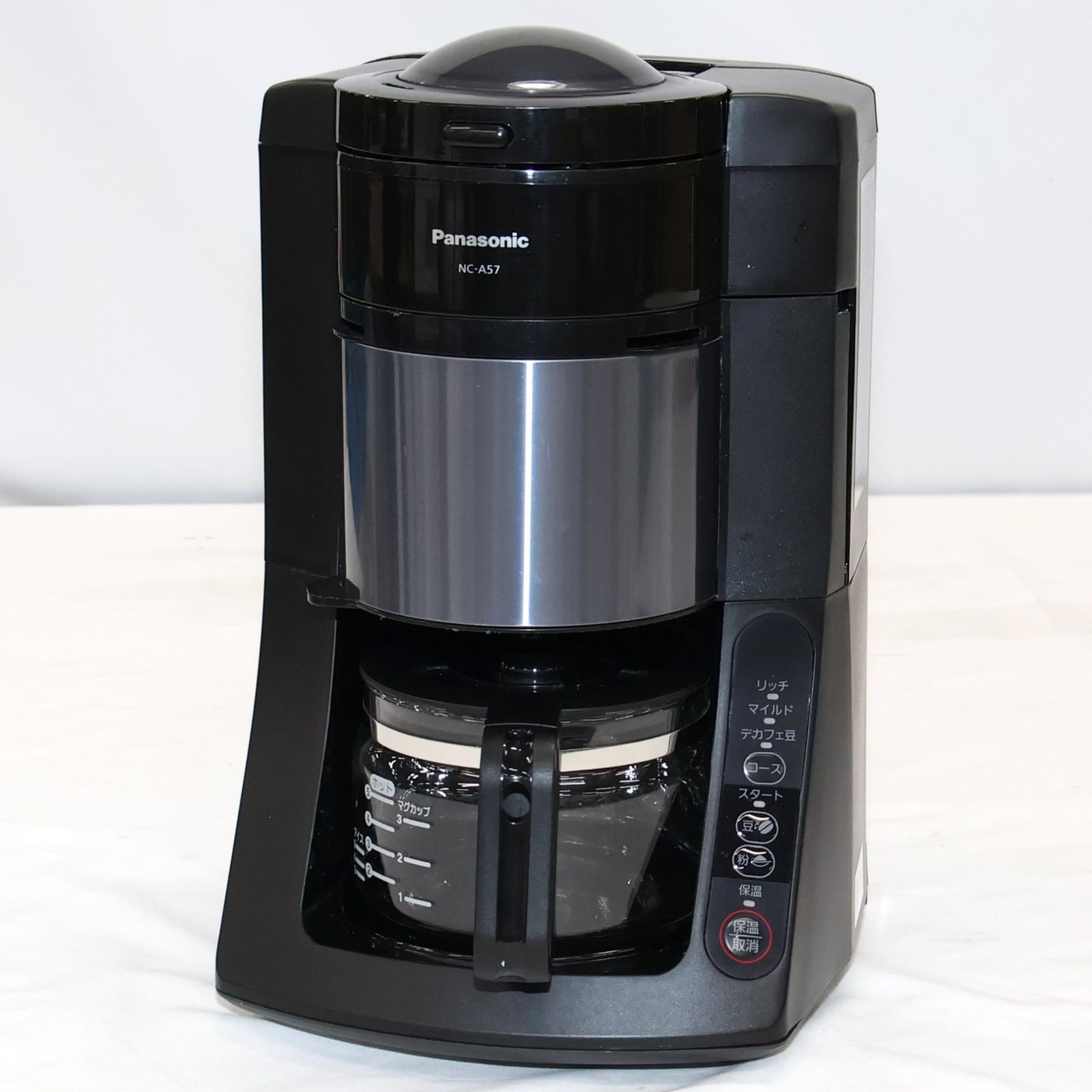 中古 パナソニック 全自動コーヒーメーカー NC-A57-K ミル付き nc-a57