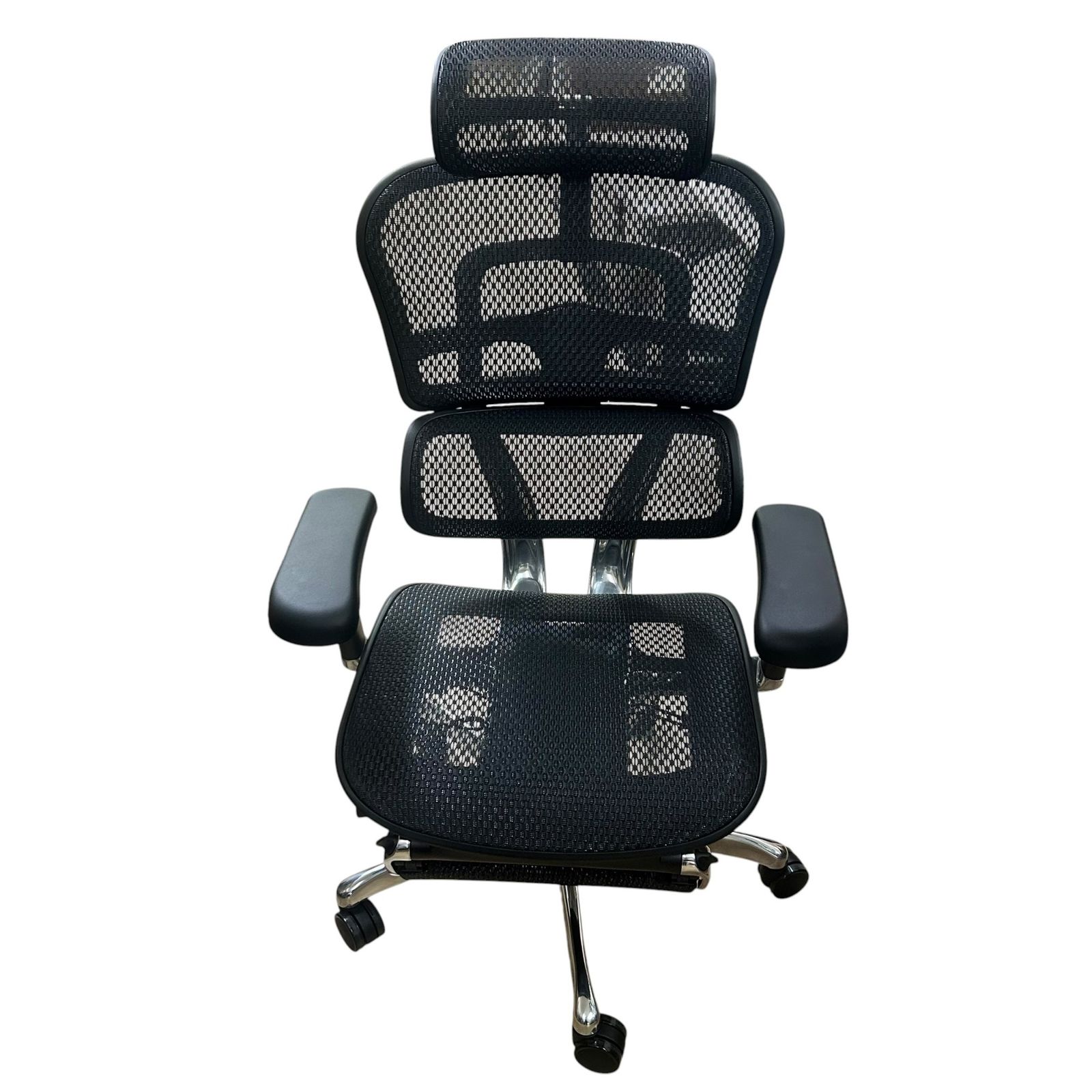 ■▲極美品 エルゴヒューマンプロオットマン2 Ergohuman Pro Ottoman 2 オフィスチェア 展示品 メッシュ ブラック 人間工学設計 高機能チェア 可動アーム 昇降リクライニング機能付き2524290,2524290 57,000円
