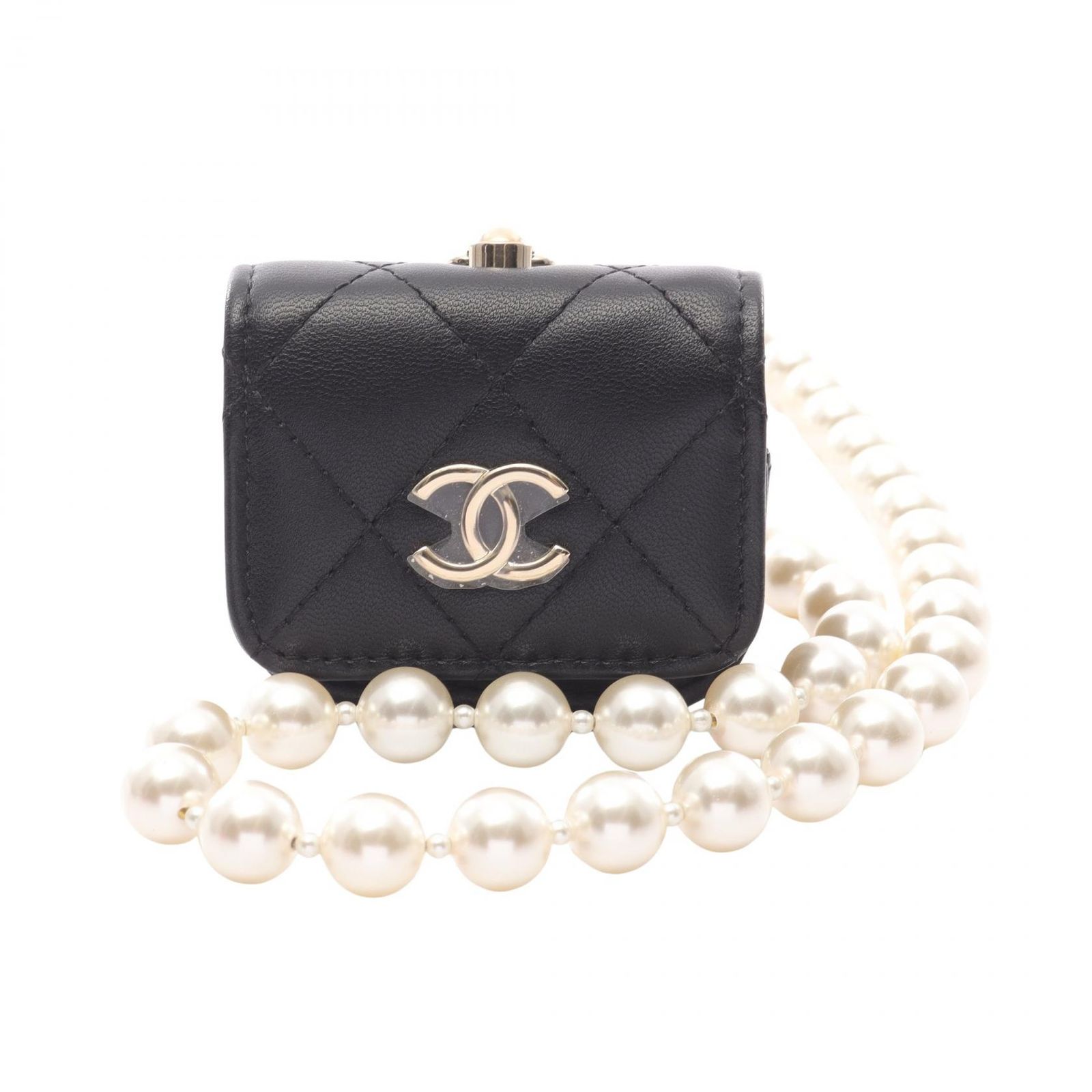 CHANEL シャネル マトラッセ AirPodsケース ショルダーストラップ付き 携帯・スマホアクセサリー