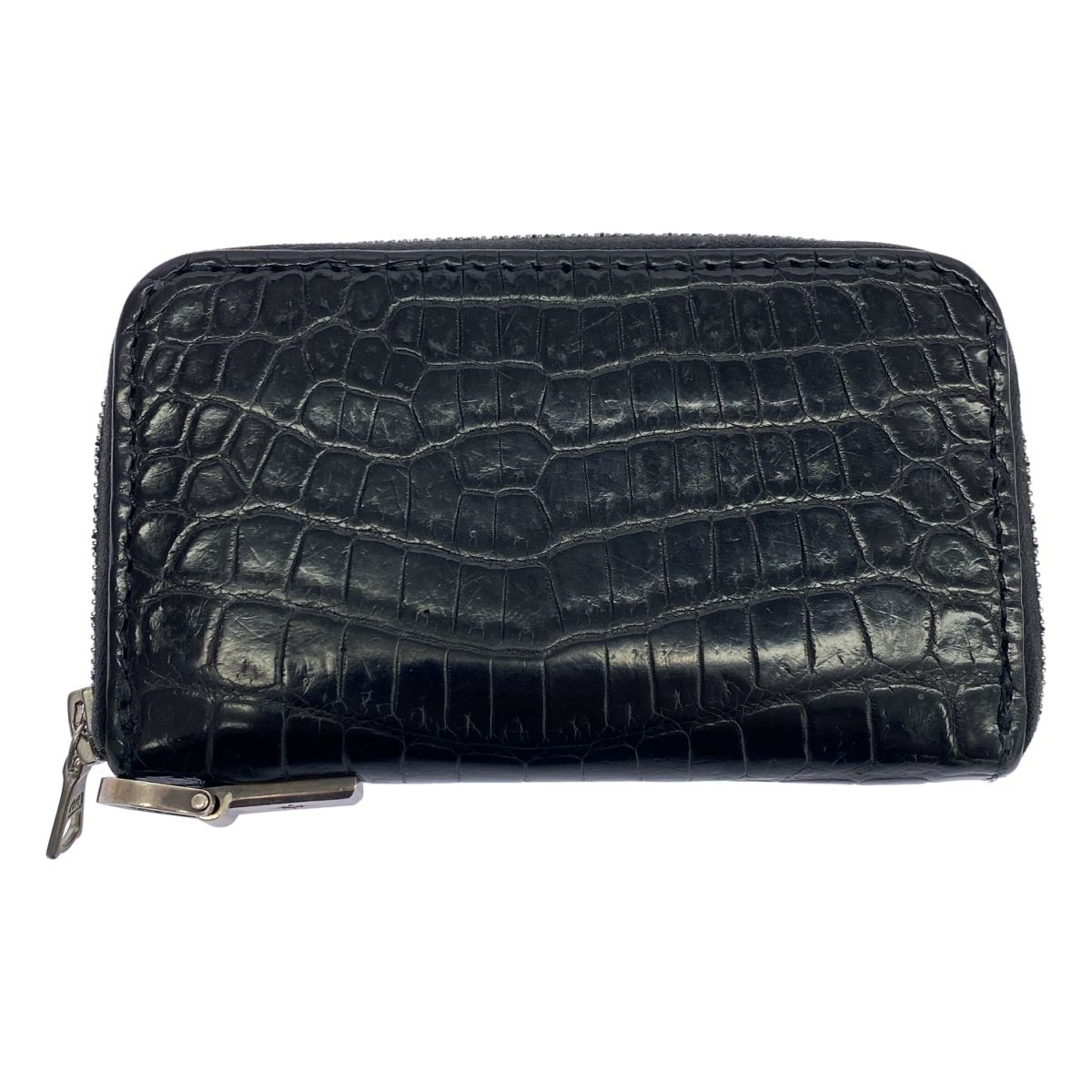 ISAMU KATAYAMA BACKLASH イサムカタヤマ バックラッシュ CROCODILE COIN PURSE クロコダイルレザーコインケース ブラック