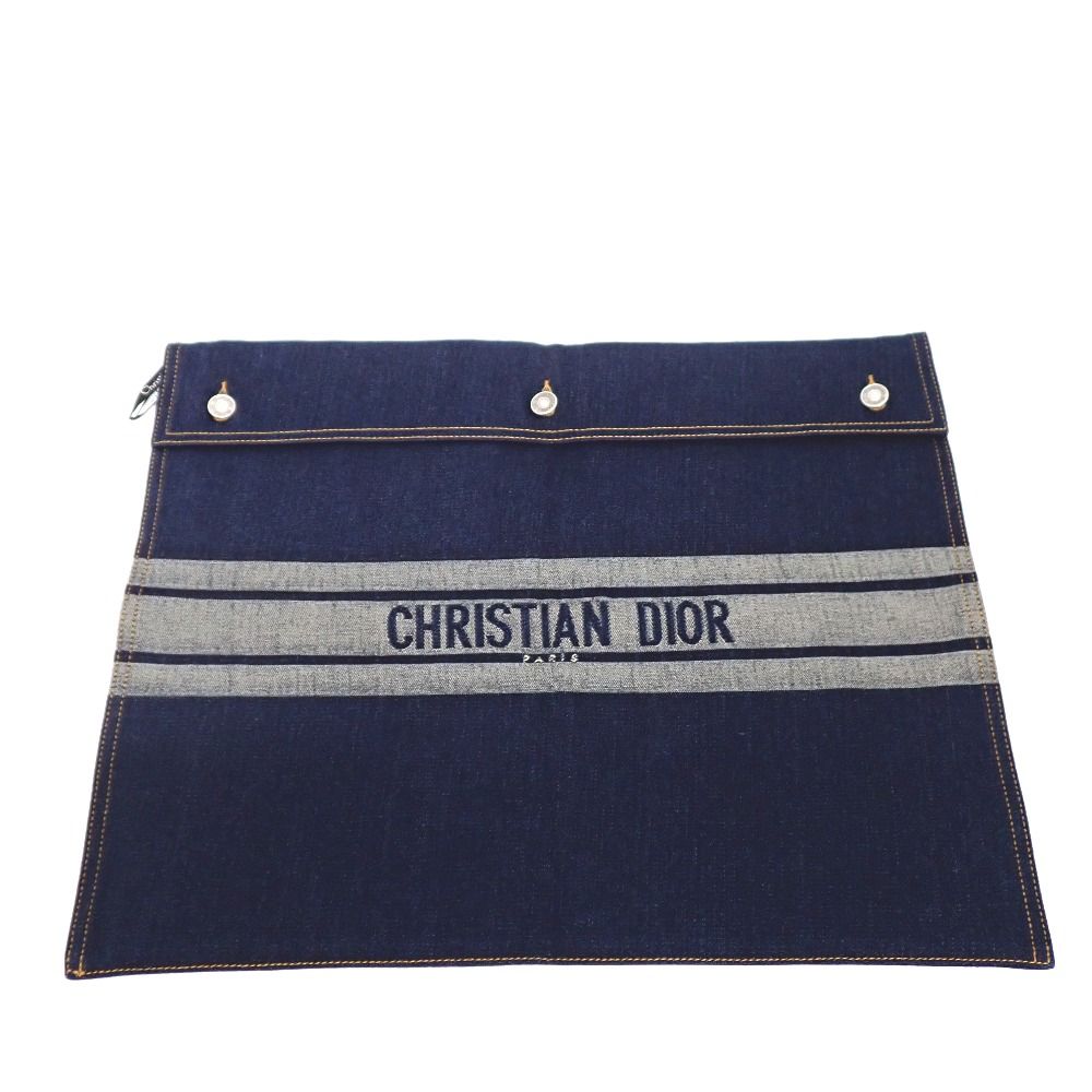 NA17331 クリスチャンディオール クラッチバッグ セカンドバッグ デニム ネイビー系 ユニセックス Christian Dior 中古・美品