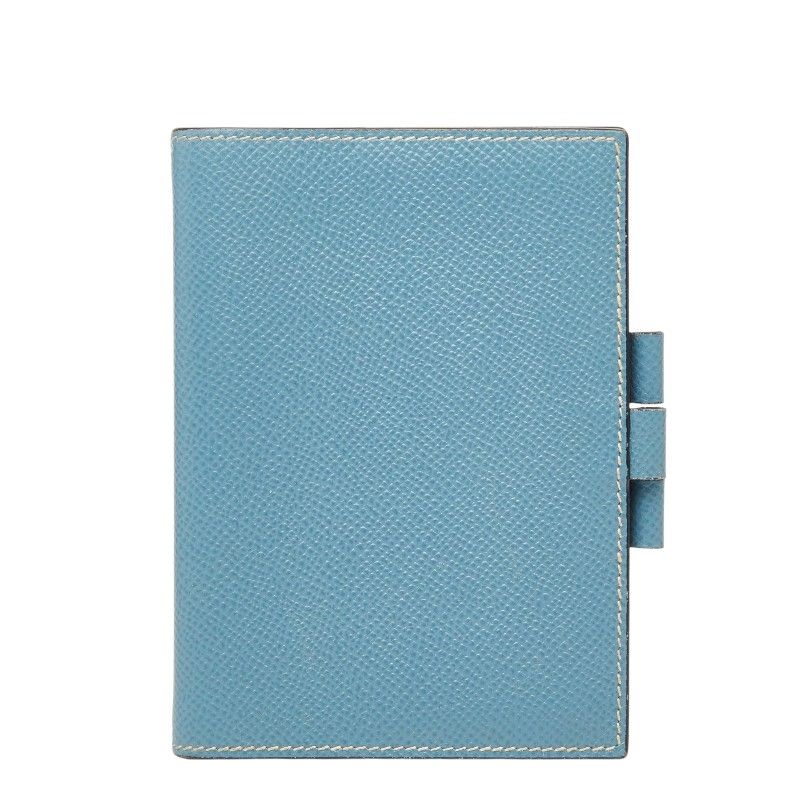 エルメス アジェンダPM 手帳カバー ブルージーン ブルー ヴォーエプソン レディース HERMES【228-70332】