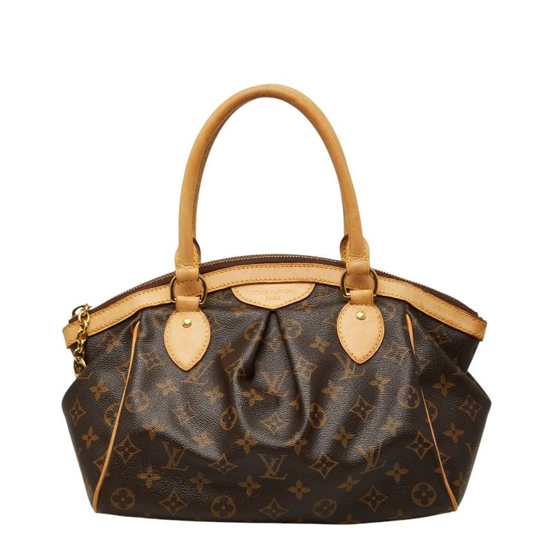 ルイ ヴィトン モノグラム ティヴォリPM ハンドバッグ M40143 ブラウン PVC レザー レディース LOUIS VUITTON【1-0266543】