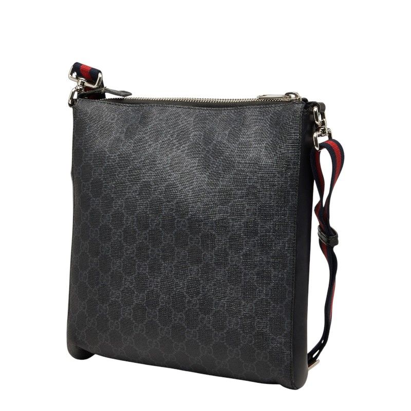 グッチ 474137 PVC×レザー GGスプリーム ショルダーバッグ GUCCI（グッチ） GUCCI GGスプリーム ショルダーバッグ 斜め掛け