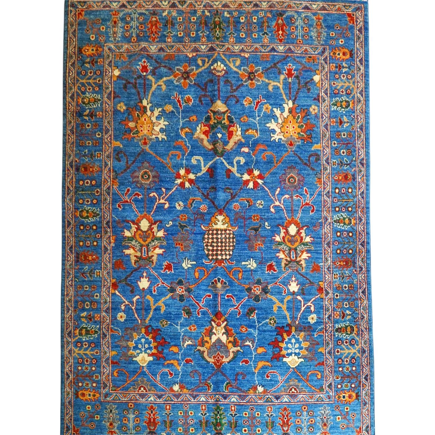 アフガニスタン ガズニ産 手織り絨毯 199×148cm-まとめ売り