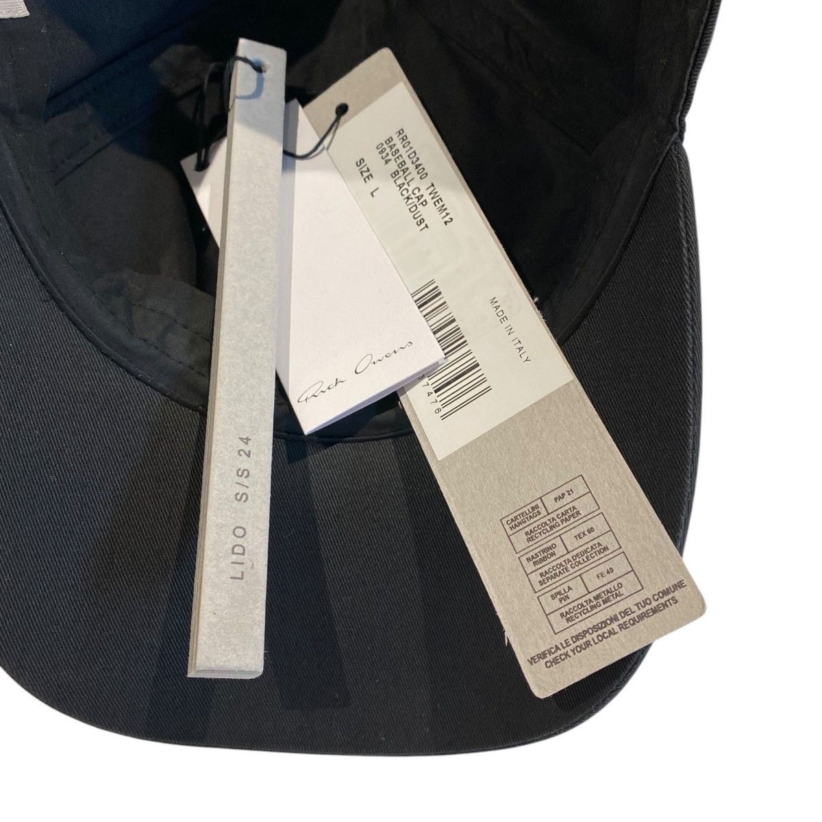 RICK OWENS 24SS LIDO／OWENSCORP BASEBALL CAPベースボールキャップ