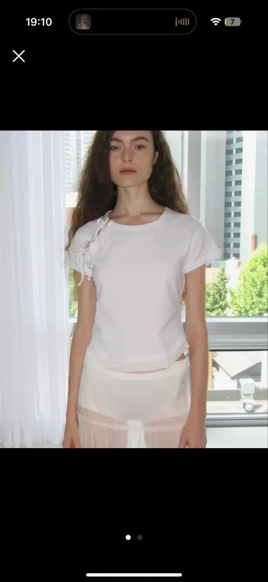 パルティメント ウィメンズ リボン スリーブ Tシャツ
