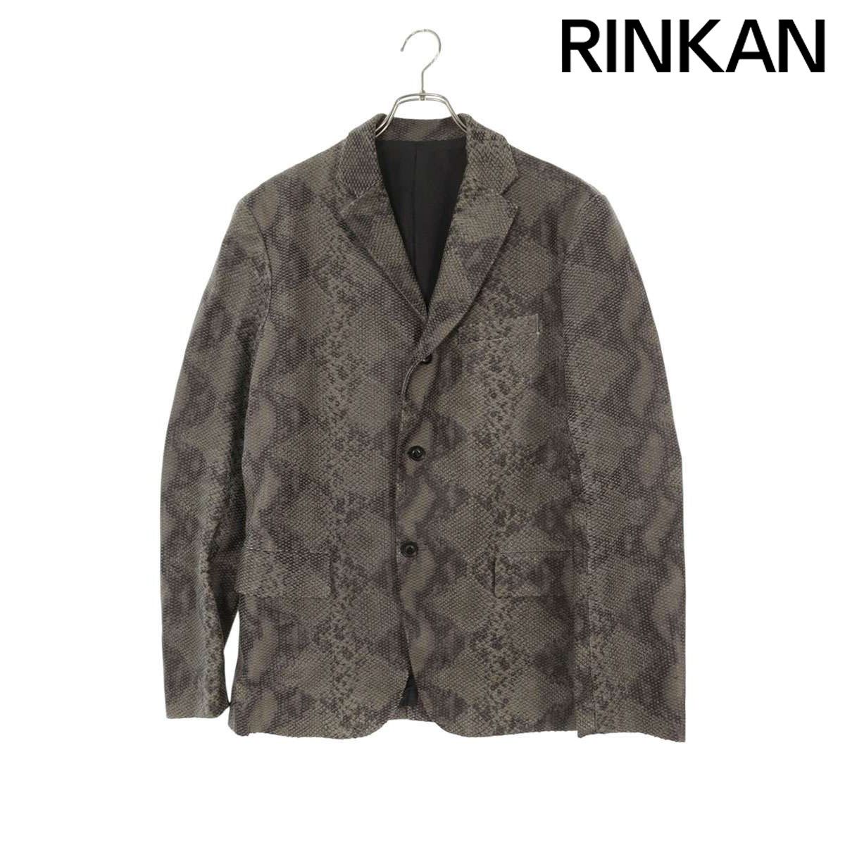 ヨウジヤマモト 14AW HF-J27-712 パイソン柄レザージャケット メンズ 3