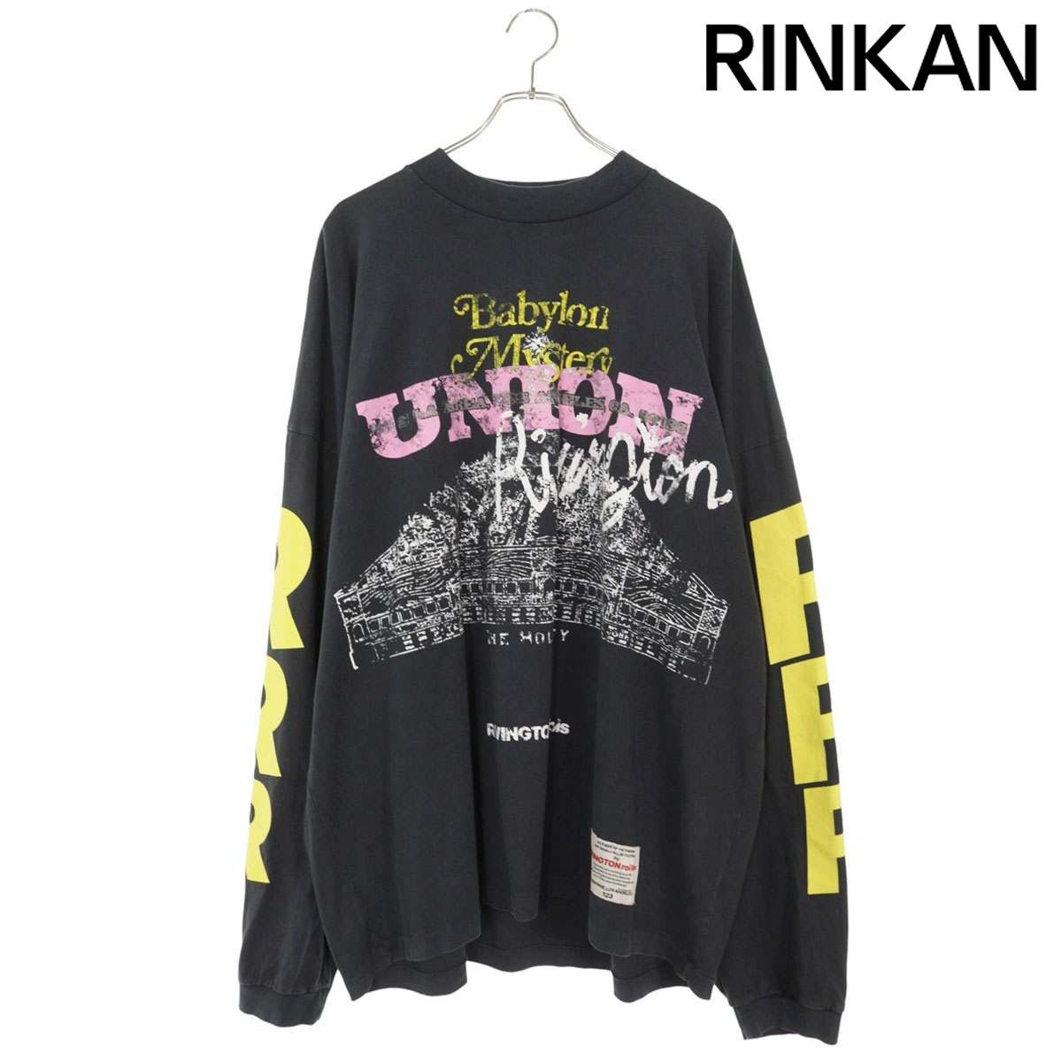 リヴィントンロイレビス UNION MYSTERYプリント長袖カットソー メンズ XL