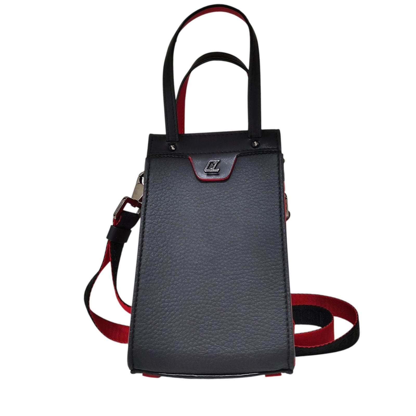 Christian Louboutin クリスチャンルブタン Ruistote Nano Bagショルダーバッグ F ブラック×レッド メンズ/レディース