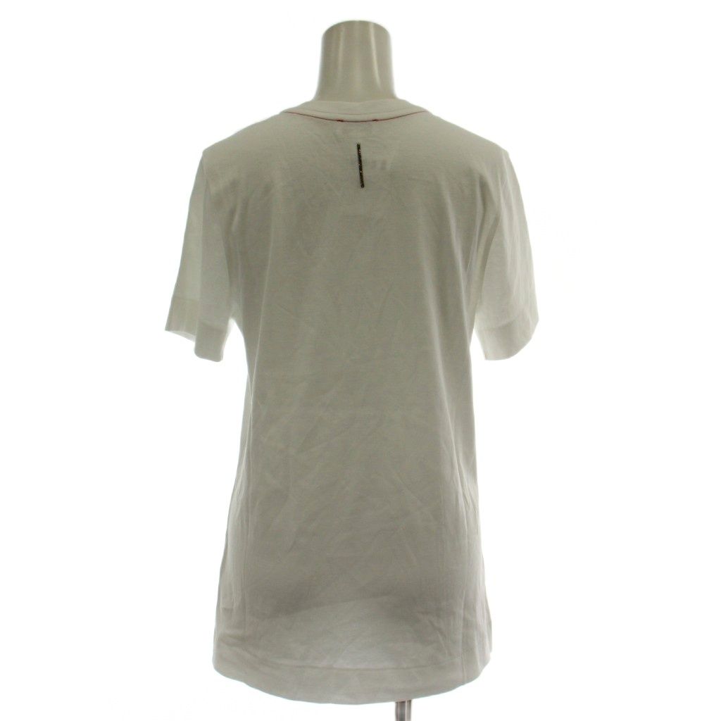 エスカーダ ESCADA Tシャツ カットソー S 白 ホワイト 無地 ラウンド