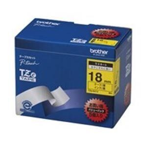 brother ブラザー工業 文字テープ/ラベルプリンター用テープ 〔幅：18mm〕 5個入り TZe-641V 黄に黒文字