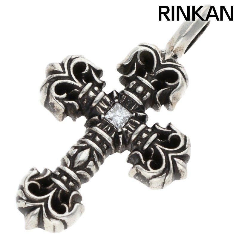 クロムハーツ  CHARM FILIGREE TINY 1DIA タイニーフィリグリー 1ダイヤ/シルバーネックレストップ メンズ クロムハーツ CHARM FILIGREE TINY 1DIA タイニーフィリグリー 1ダイヤ
