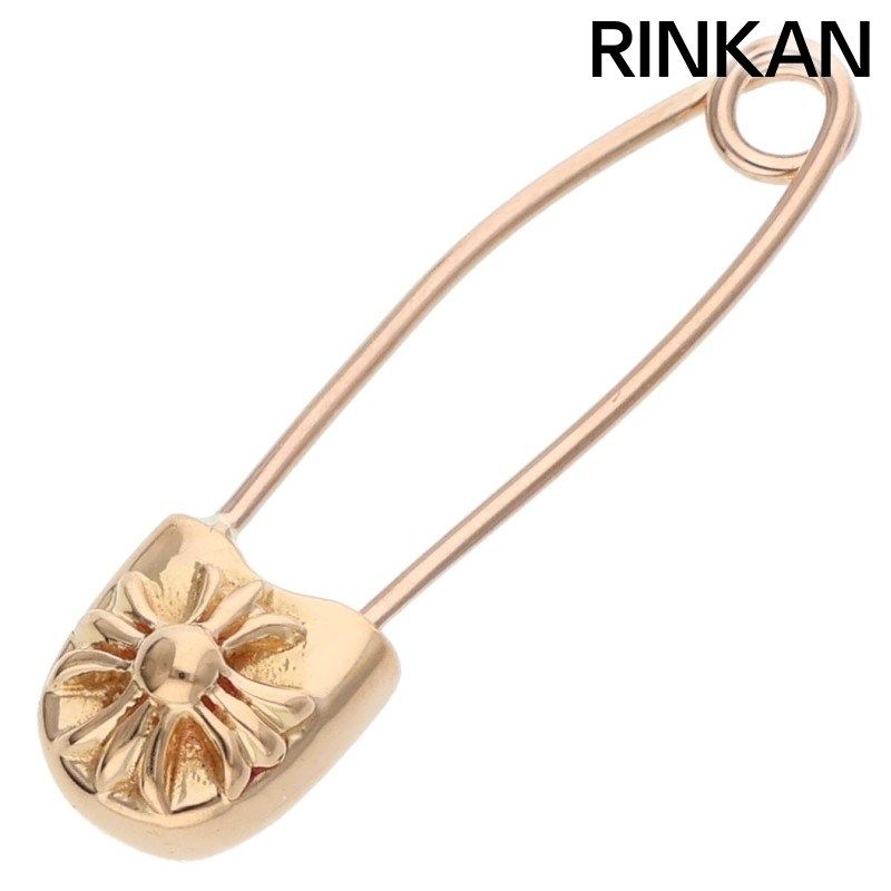 クロムハーツ 22K SAFETY PIN S/22Kスモールセーフティピン ゴールドネックレストップ メンズ