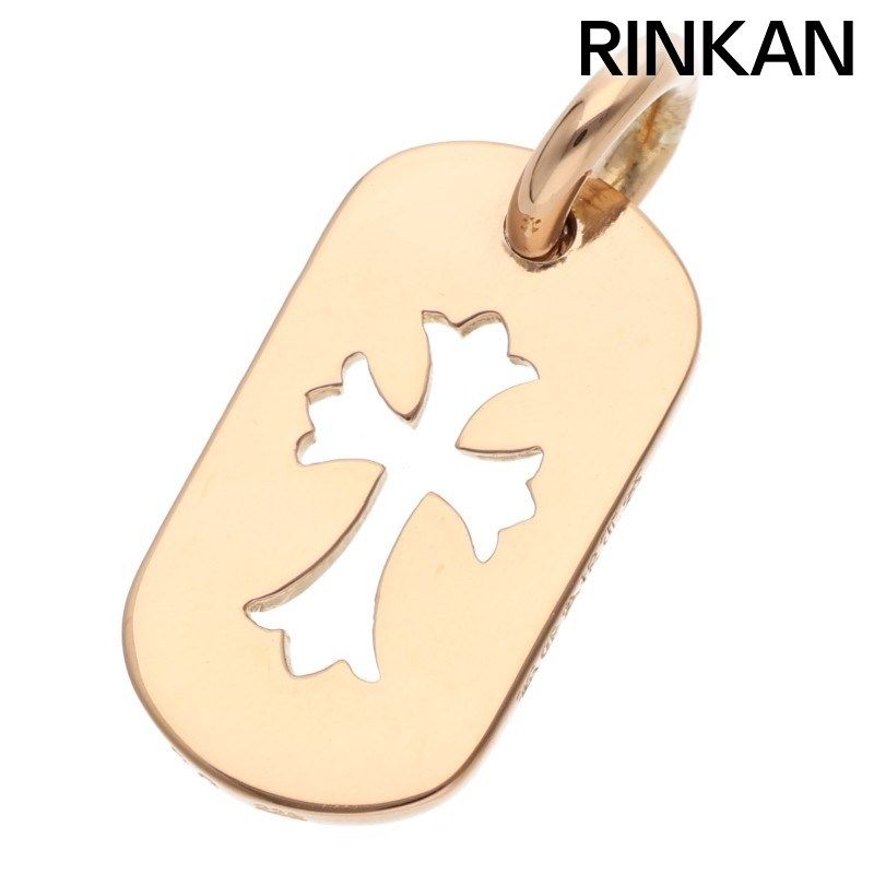 クロムハーツ 22K SMALL DOGTAG スモールドッグタグ ゴールドペンダントネックレストップ メンズ