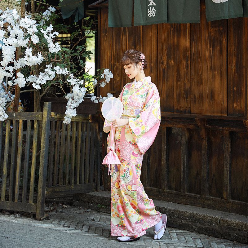 浴衣 レディース 桜柄 大人可愛い 和風 お花見 撮影用 SNSで話題 帯・インナーなし