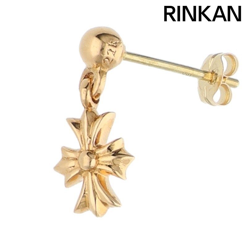 クロムハーツ 22K TNY E CH PLS/タイニーECHプラスドロップ ゴールドピアス メンズ