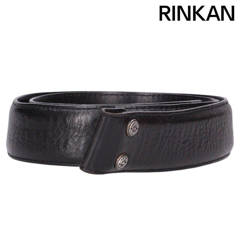 クロムハーツ 1.5 STRAP/1.5inchスクロールレーベルリベッツ レザーベルト メンズ 34