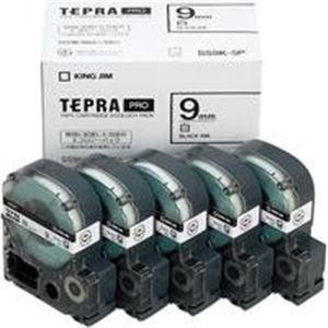 キングジム テプラ PROテープ/ラベルライター用テープ 〔幅：9mm〕 5個入り SS9K-5P ホワイト(白)