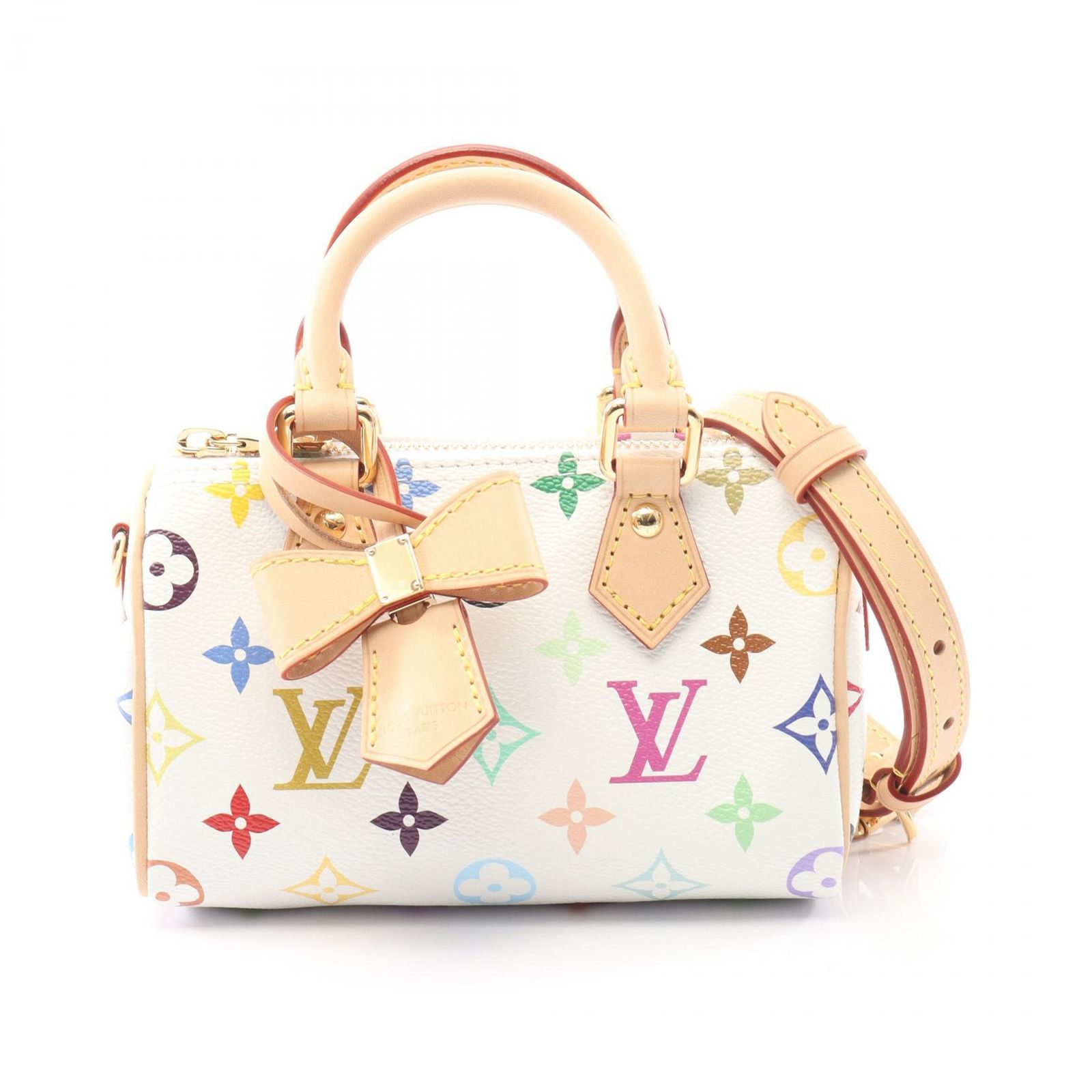LOUIS VUITTON ルイ・ヴィトン LV × TM ナノ スピーディ モノグラムマルチカラー ハンドバッグ