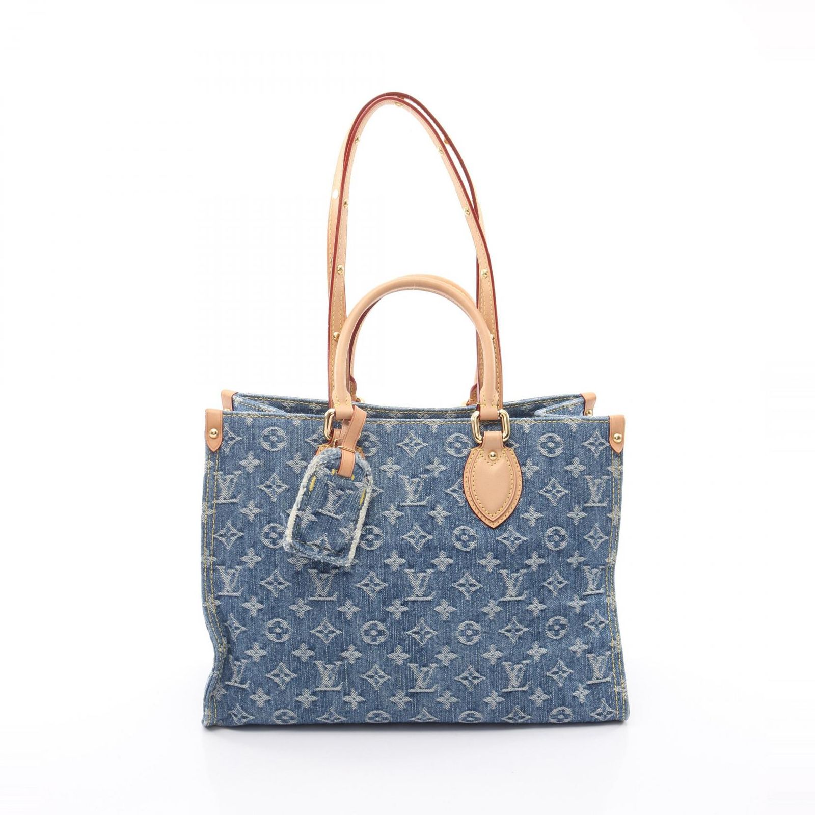 LOUIS VUITTON ルイ・ヴィトン オンザゴーMM LVリミックス モノグラムデニム トートバッグ