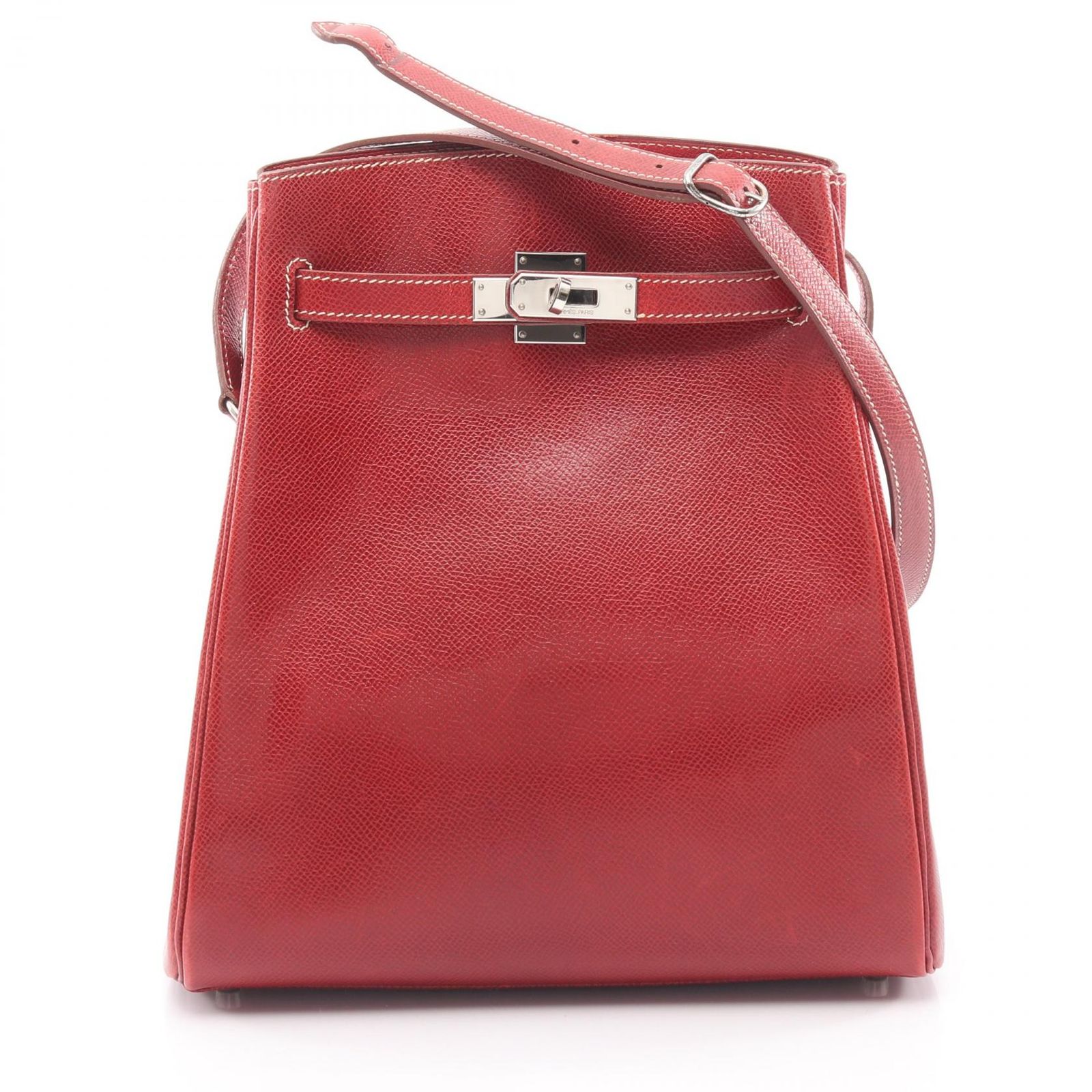HERMES エルメス ケリースポーツMM ルージュモワイヤン ショルダーバッグ