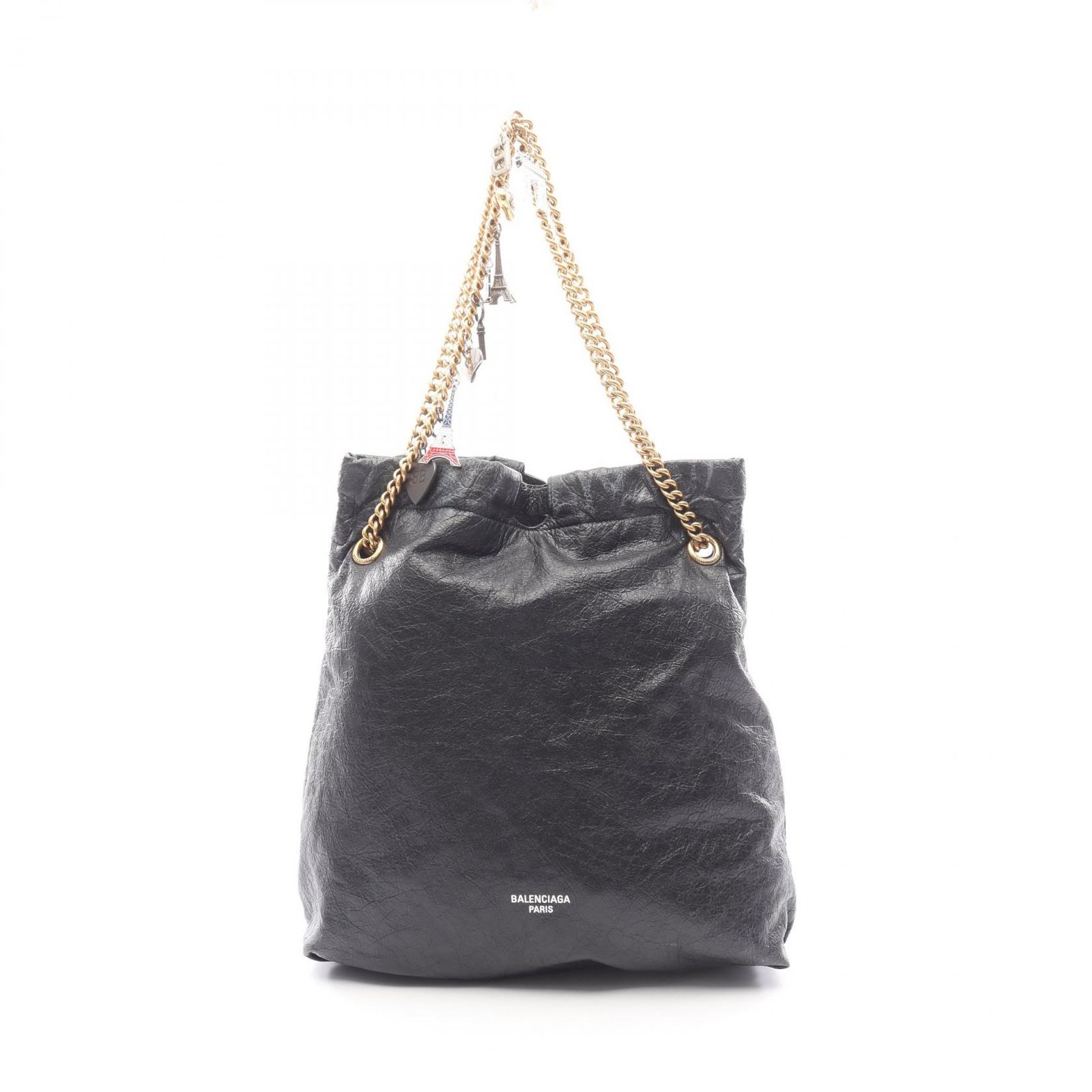 BALENCIAGA バレンシアガ CRUSH スーベニアチャーム付き トートバッグ