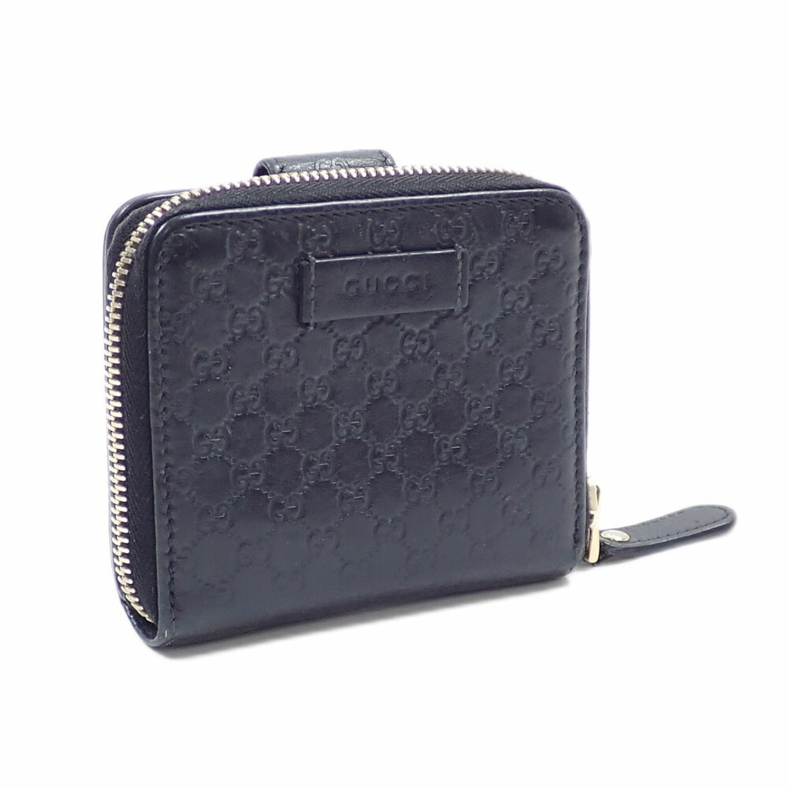グッチ(Gucci) グッチ 二つ折り 財布 レディース ブラック 黒 レザー 449395