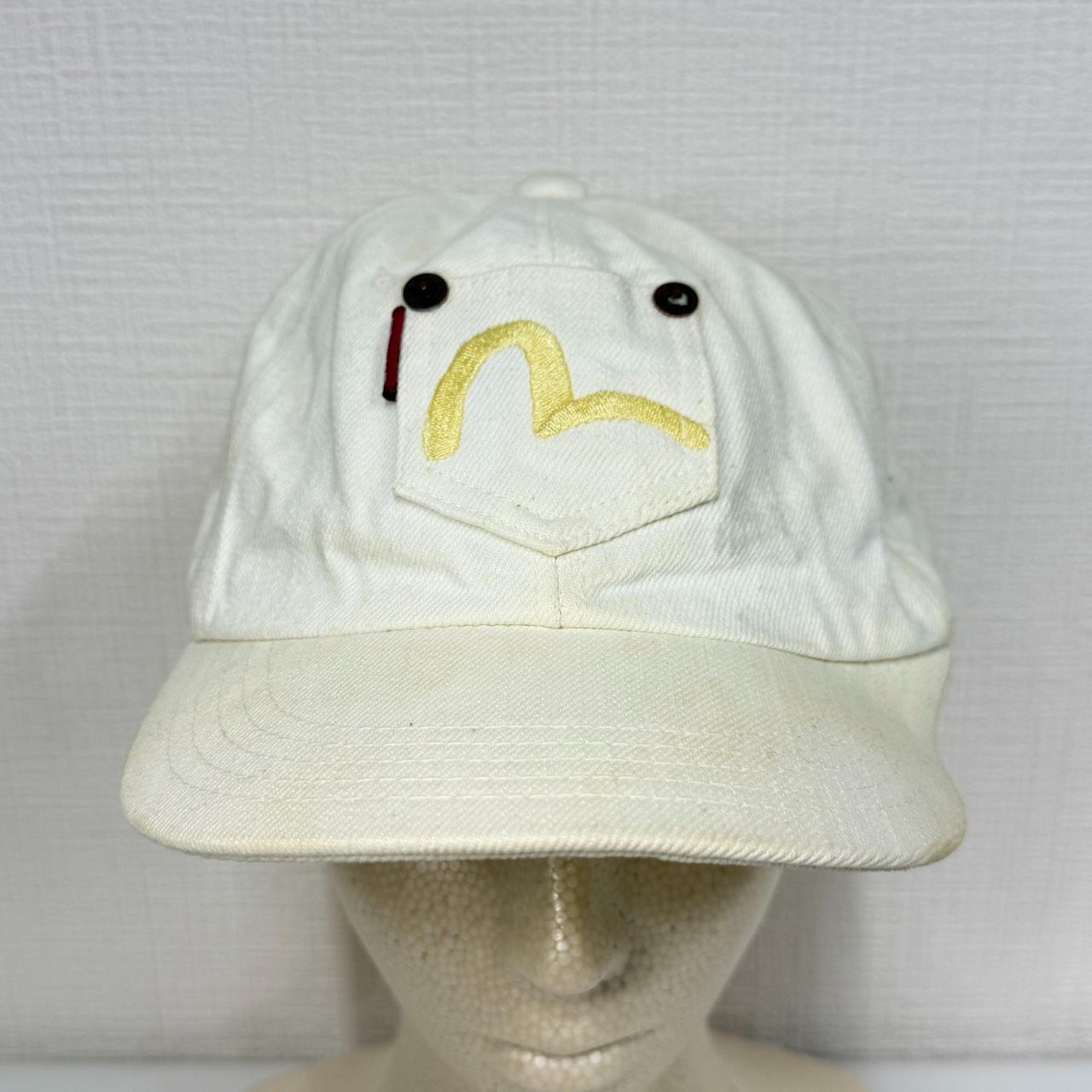 EVISU 道楽 白カモメ メッシュキャップ エヴィス エビス WB282 EVISU エビス エヴィス YAMANE カモメ ホワイトデニム キャップ
