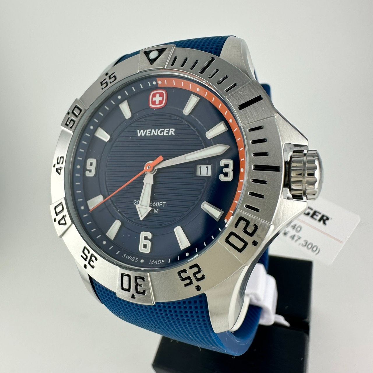 新品未使用☆WENGER ウェンガー SEAFORCE シーフォース 01.0641.140 クォーツ メンズ ステンレススチールケース(316L) ブルーダイヤル 200m防水 青 【国内正規品】