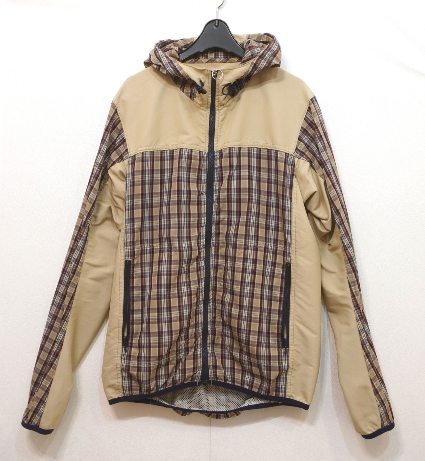 COMME des GARCONS HOMME (XS) AD2012 ナイロンジャケット チェック柄 コムデギャルソンオム K5-29