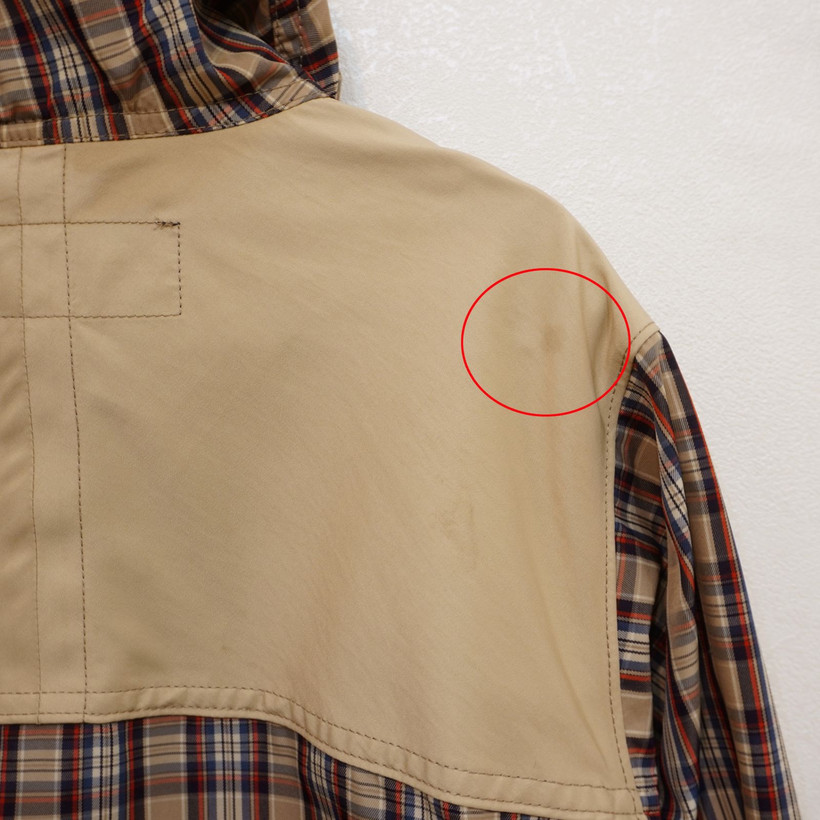 COMME des GARCONS HOMME (XS) AD2012 ナイロンジャケット チェック柄 COMME des GARCONS HOMME (XS) AD2012 ナイロンジャケット チェック柄