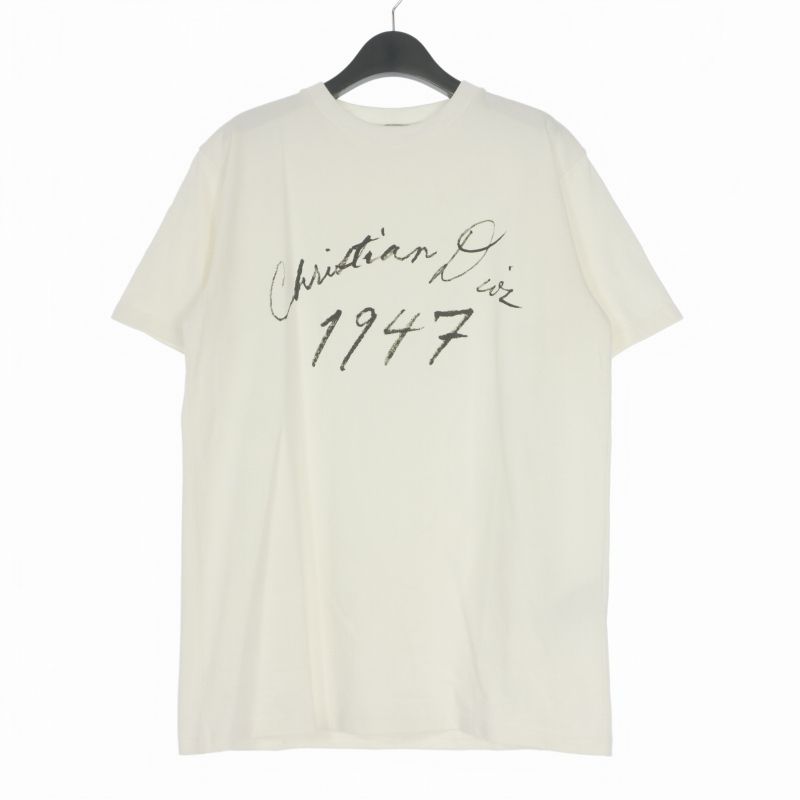 ディオール Dior 24AW Handwritten ロゴ クルーネックTシャツ カットソー 半袖 S ホワイト 白 493J696F0554 国内正規