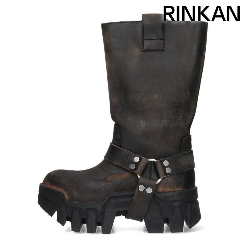 バレンシアガ Bulldozer Boots ハーネス付きレザーブーツ メンズ 40
