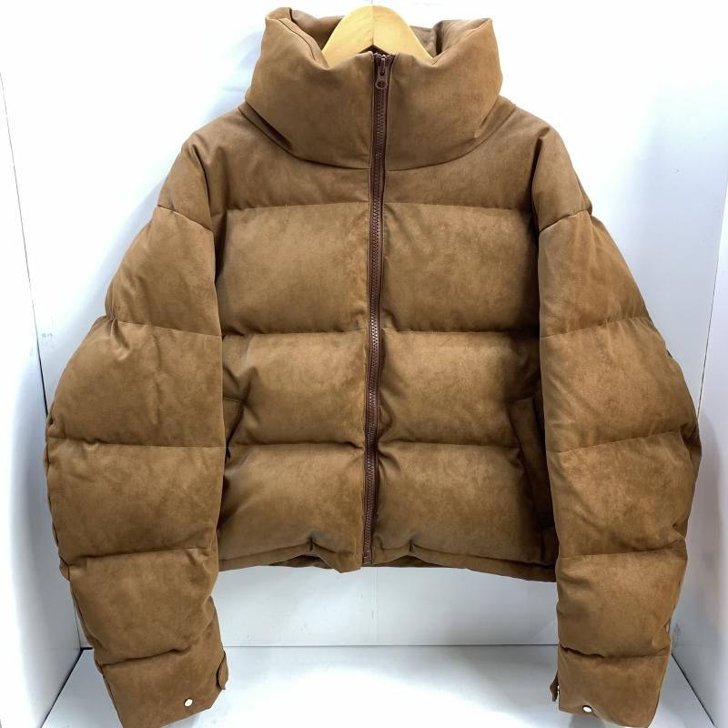 【中古】BREATH フェイクレザーダウンジャケット サイズL ブラウン ブレス[92]