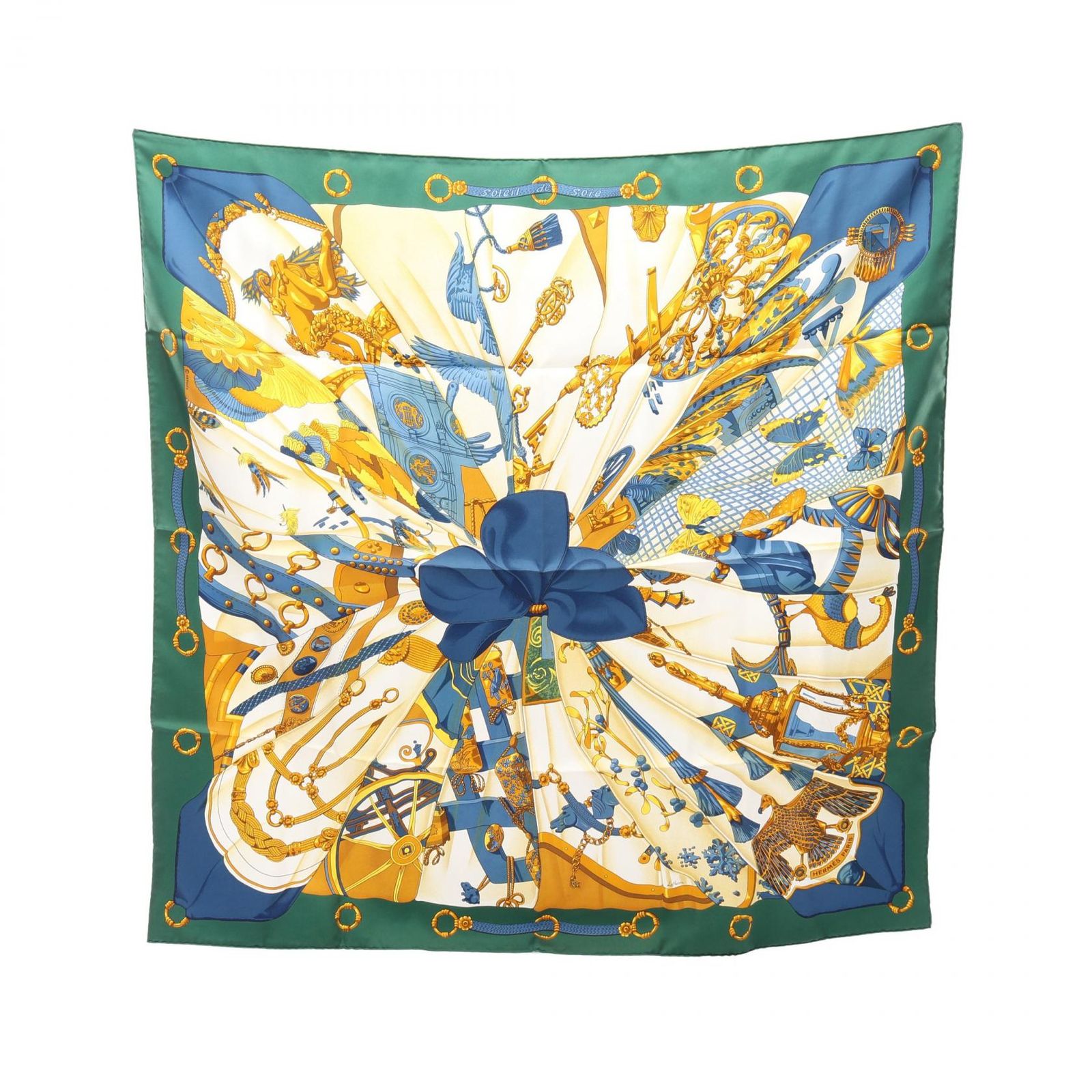 HERMES エルメス カレ90 Soleil de Soie スカーフ