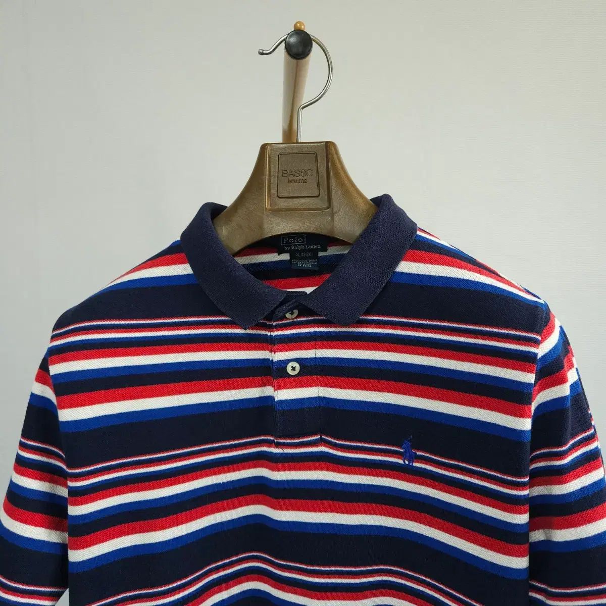 XL) ポロラルフローレン キッズ 18-20 ストライプ 半袖 カラーTシャツ