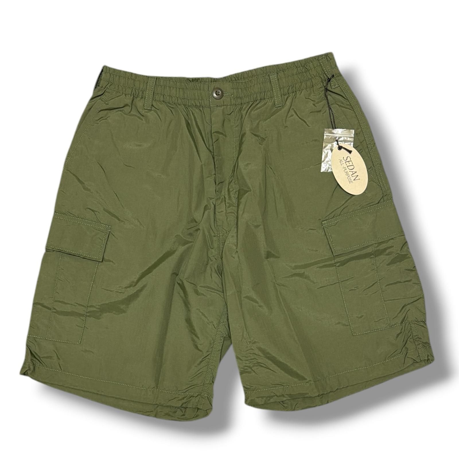 参考上代20900円 未使用 SEDAN ALL-PURPOSE 24SS Cargo Easy Shorts カーゴイージーショーツ ハーフパンツ セダンオールパーパス SD24S-PT06 オリーブ L （61899A）