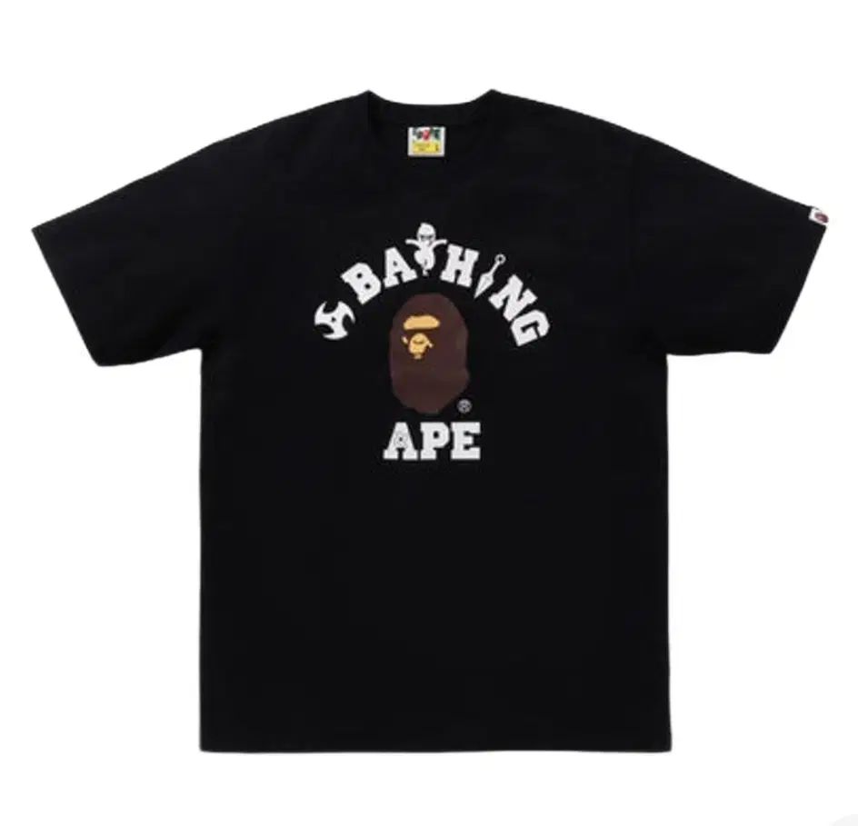 XL アベイシングエイプ 忍者 カレッジ Tシャツ ブラック