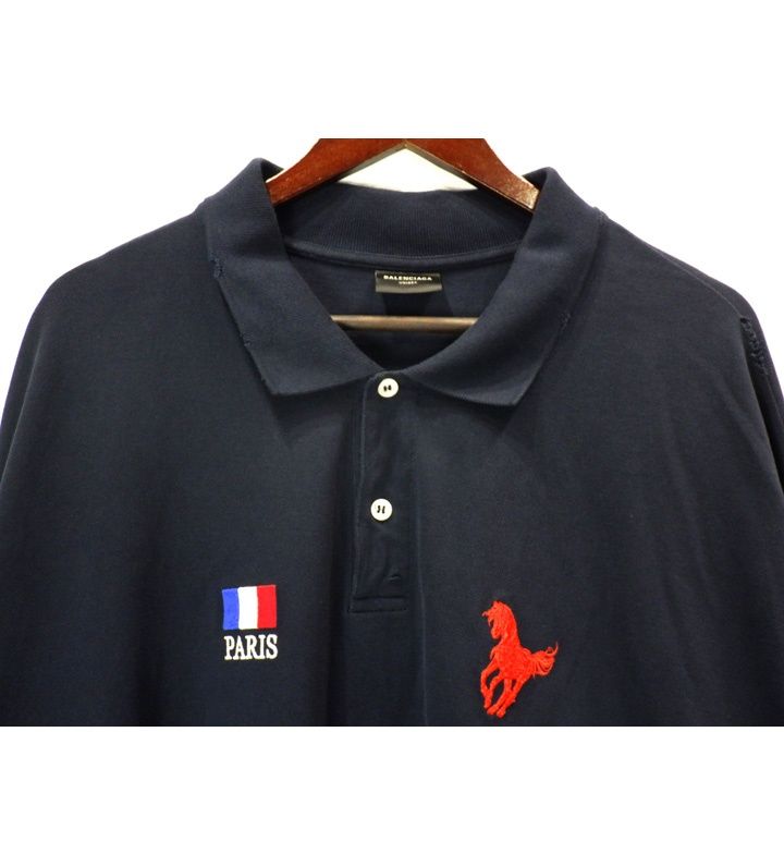 バレンシアガ BALENCIAGA 【 Paris Horse Polo Shirt 791001 TQVM6