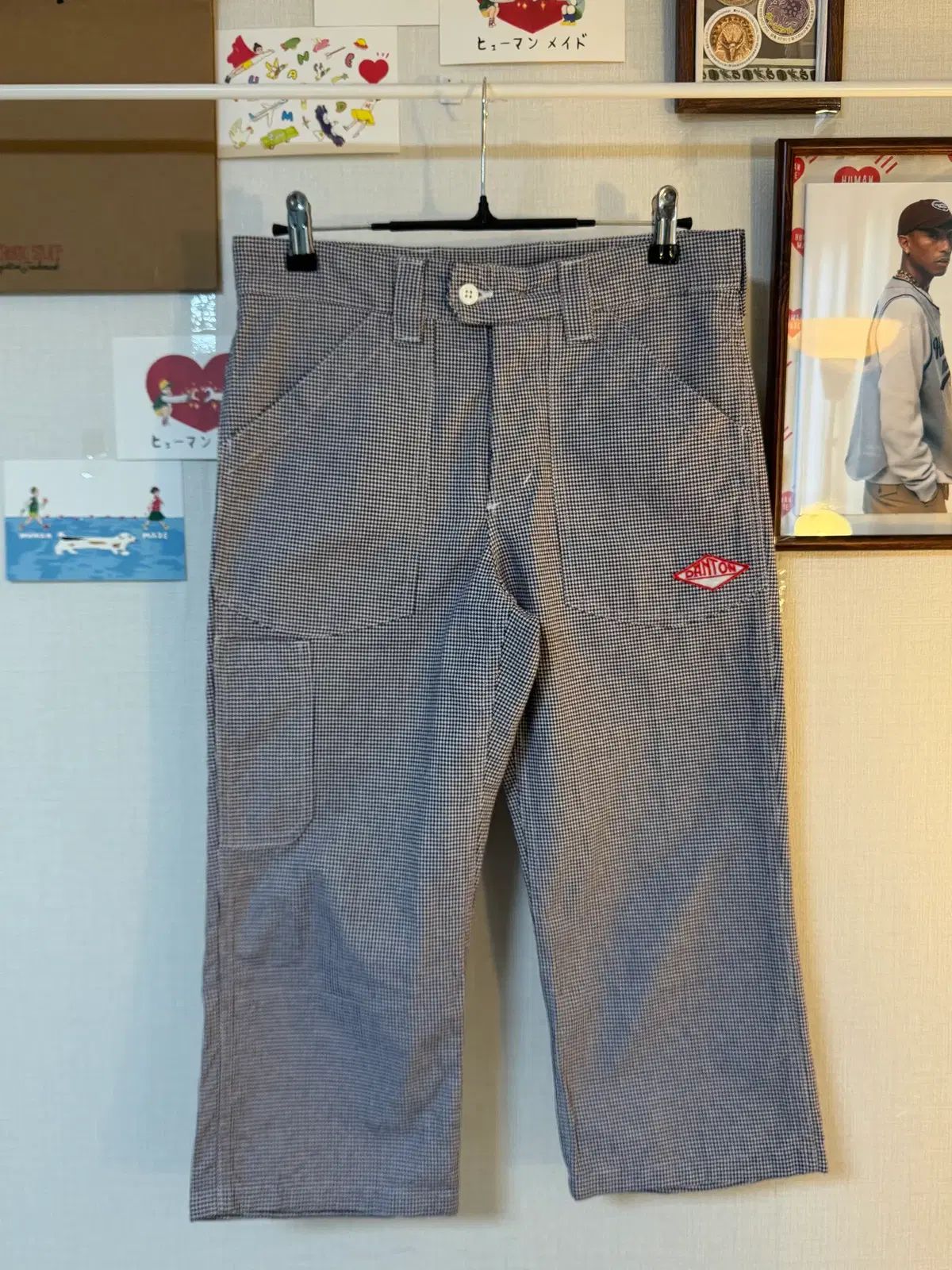(34) Danton ダントン 9分 フランス産 ハウンドトゥース ワークパンツ