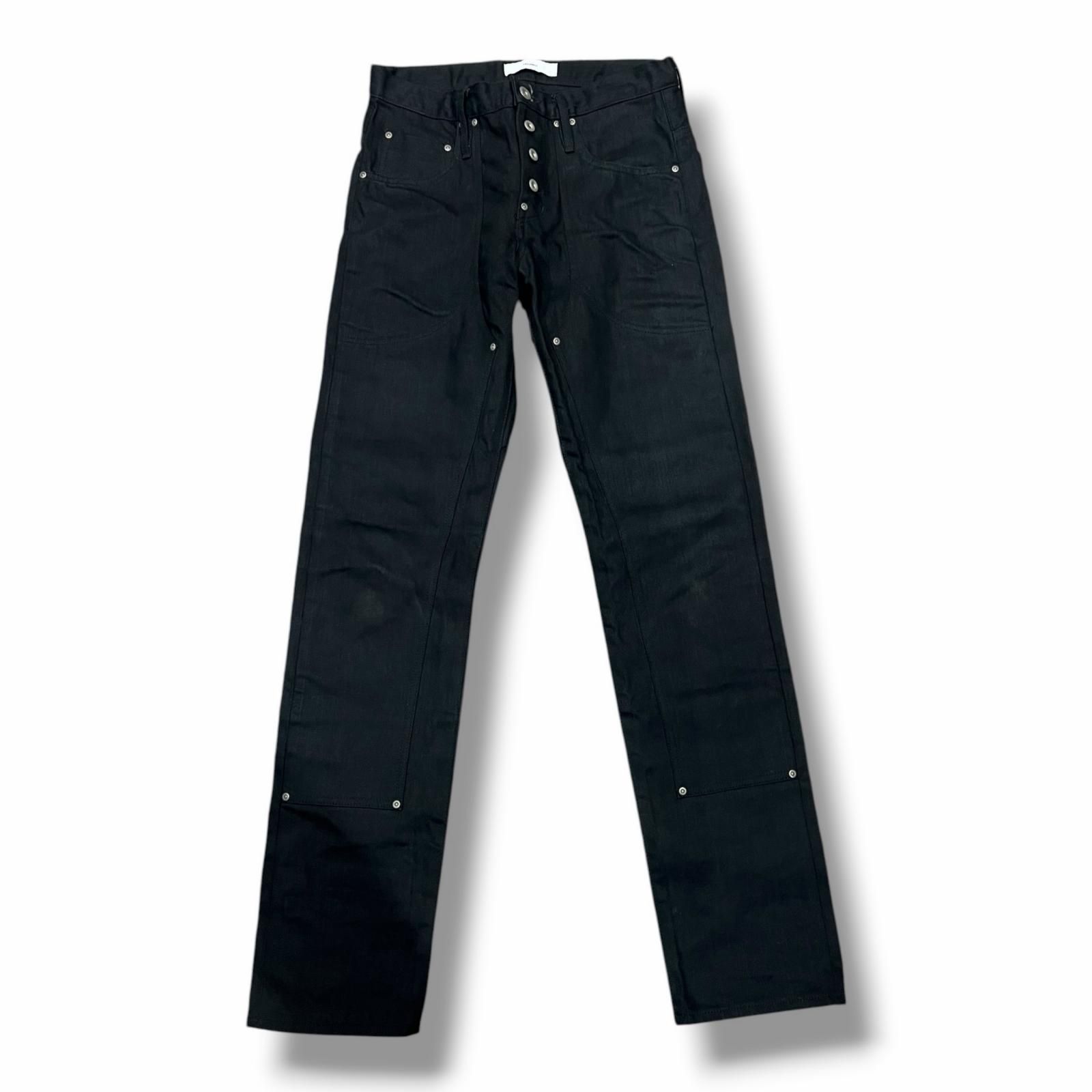 SUGARHILL 20AW DOUBLE KNEE STRAIGHT DENIM ダブルニーストレートデニムパンツ ジーンズ シュガーヒル 20AWPT06 ブラック 1 （15444M）
