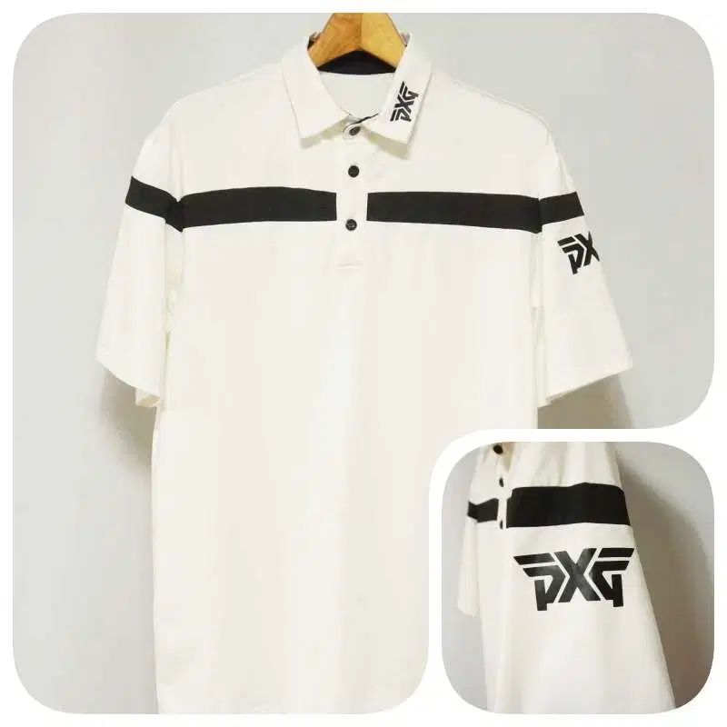 PXG 白 機能性 ゴルフ PK Tシャツ メンズ105