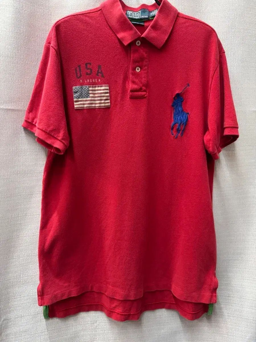 POLO RALPH LAUREN(ポロラルフローレン) ビックポニー/星条旗 半袖ポロシャツ M(M L) ユニセックス