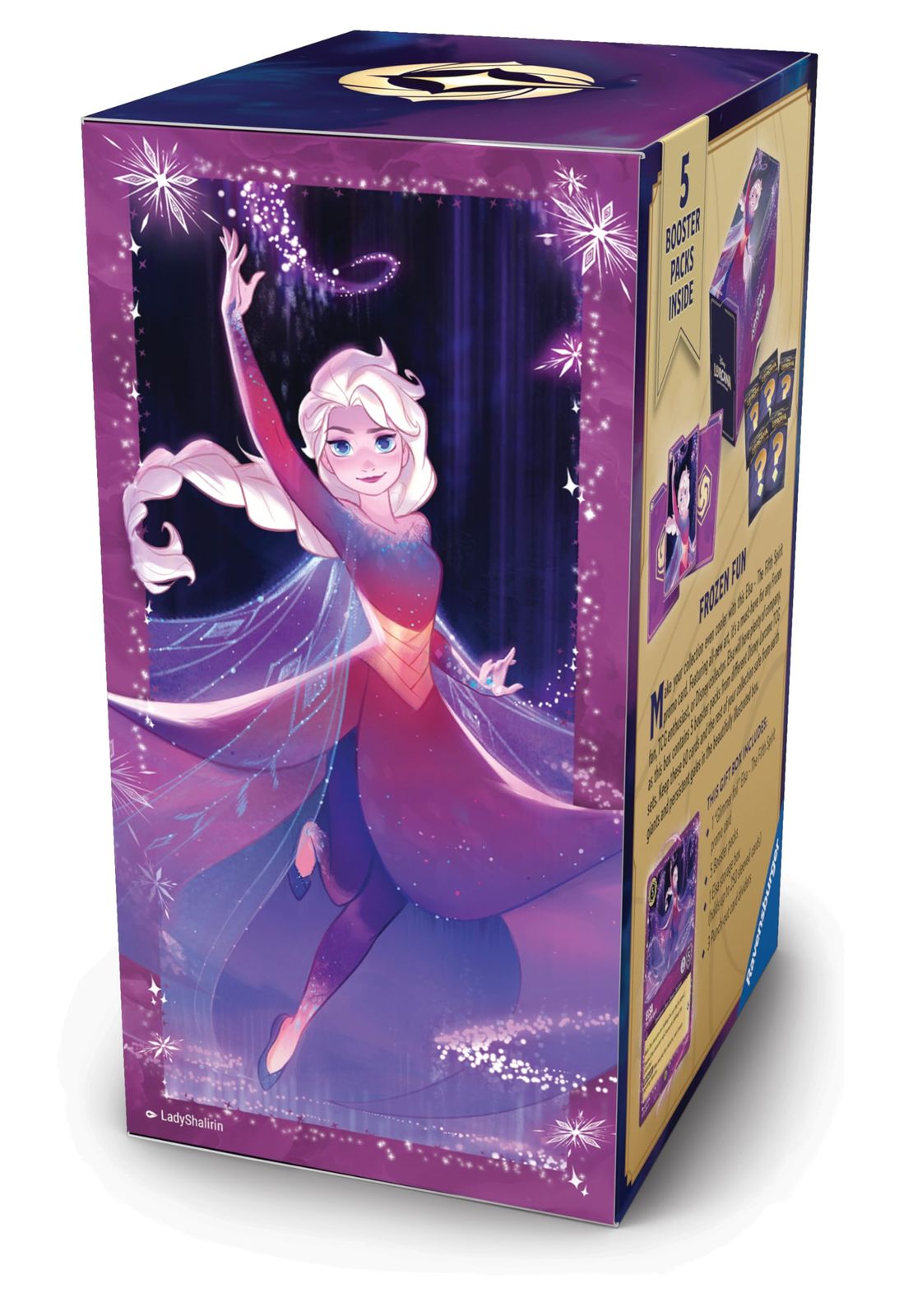 Ravensburger ディズニー ロルカナ TCG:エルサギフトボックス – ブースターパック5個、フィフススピリットプロモーションカード&収納ボックス252枚入り|トレーディングカードゲーム&ディズニーコレクタブル|対象年齢8歳以上。