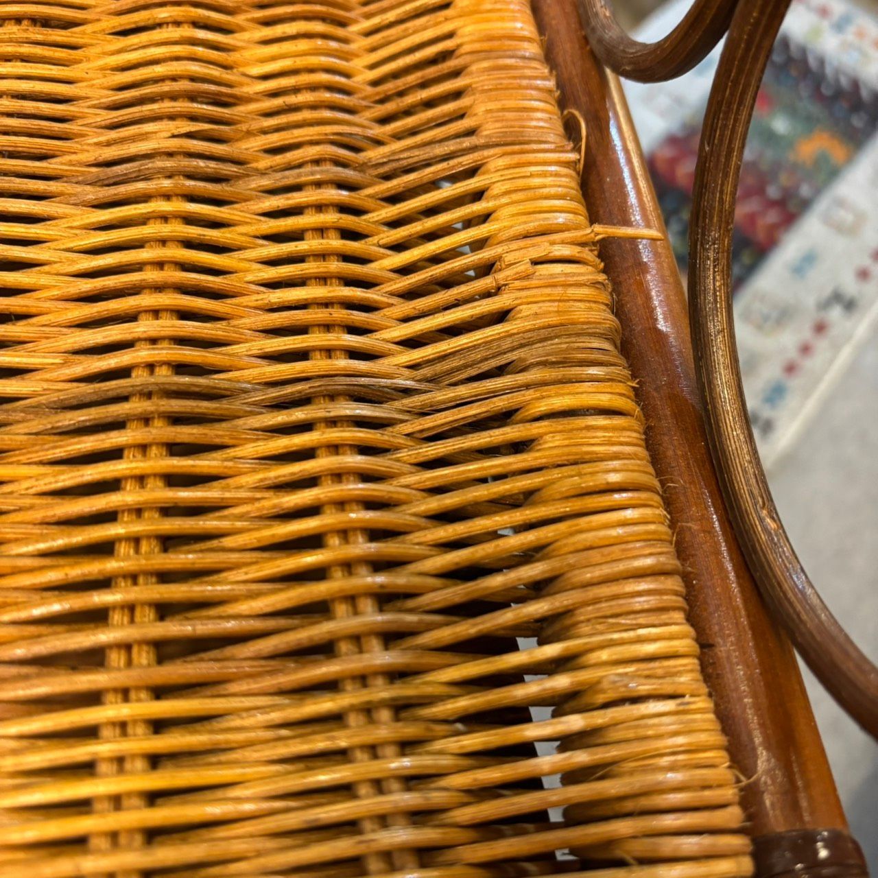 474【引渡限定】ラタン 3段チェスト 籐家具 ランドリーチェスト 収納