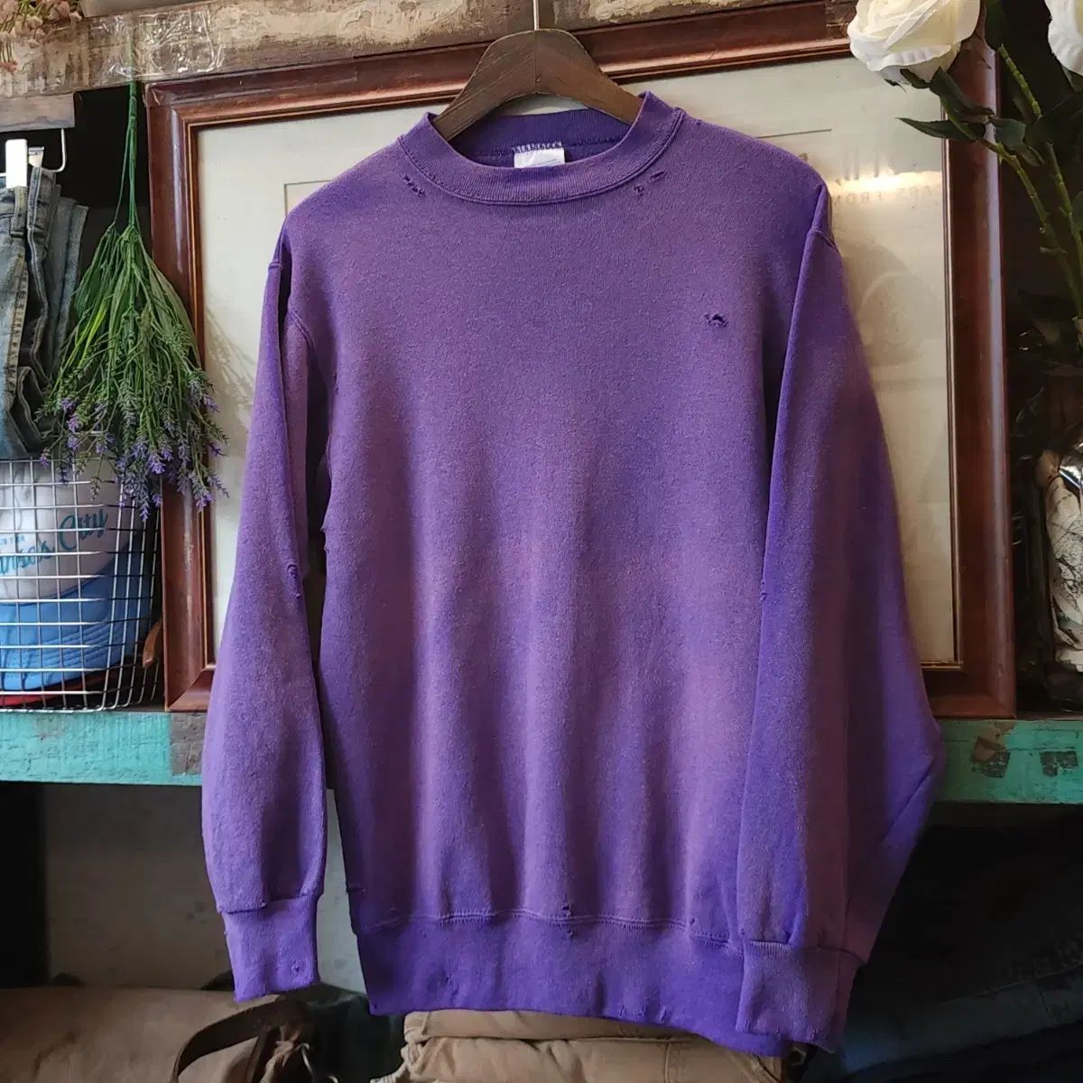 90s Tultex ヴィンテージ スウェットシャツ プレーン スウェットシャツ PURPLE パープル サン フェイディング s