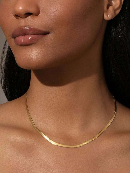 ジュエリー レディース ネックレス 蛇の骨 イタリア 18k メンズ&レディースネックレス ヒップホップジュエリー 1.7mm 鎖