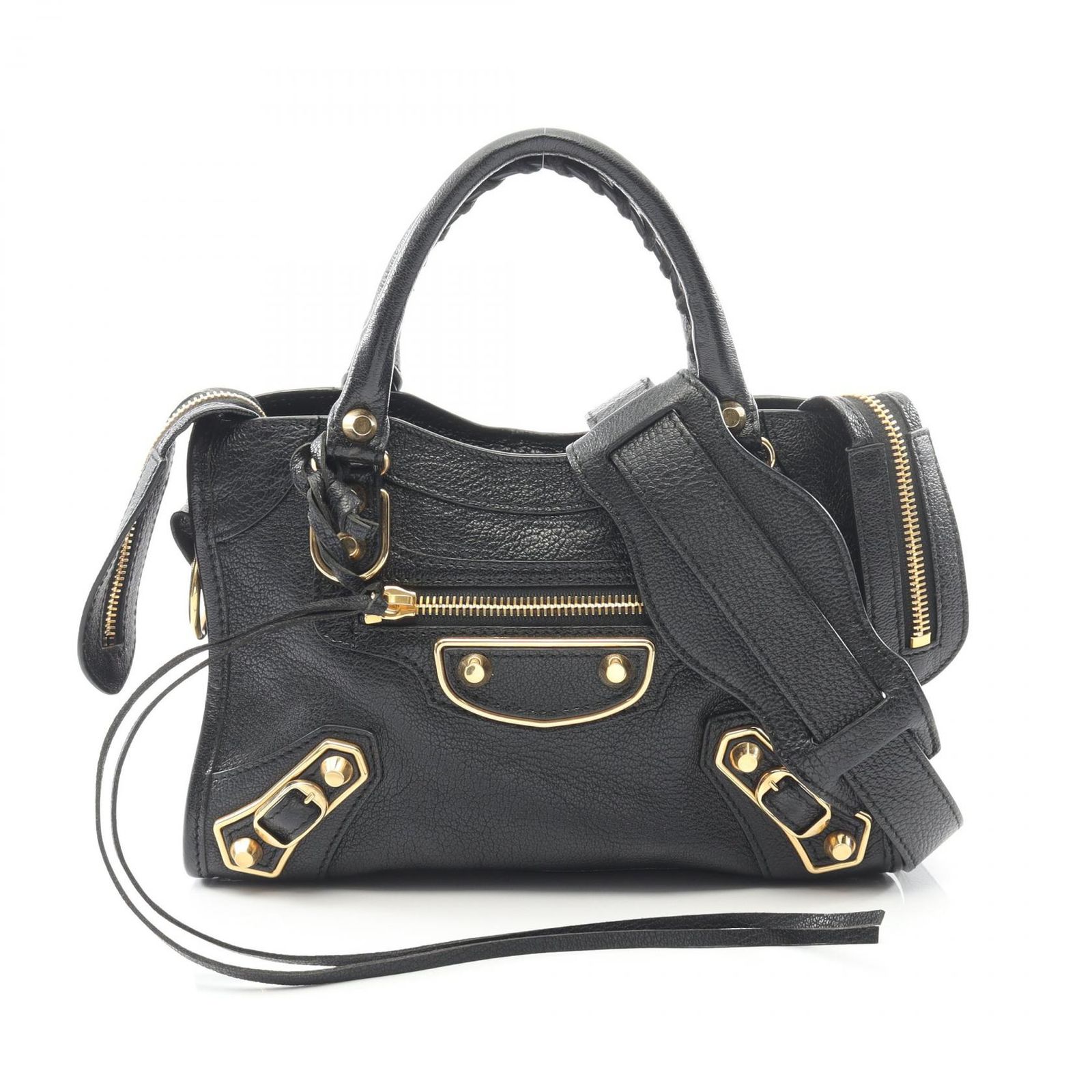 BALENCIAGA バレンシアガ クラシック メタリック エッジ ミニ シティ ハンドバッグ